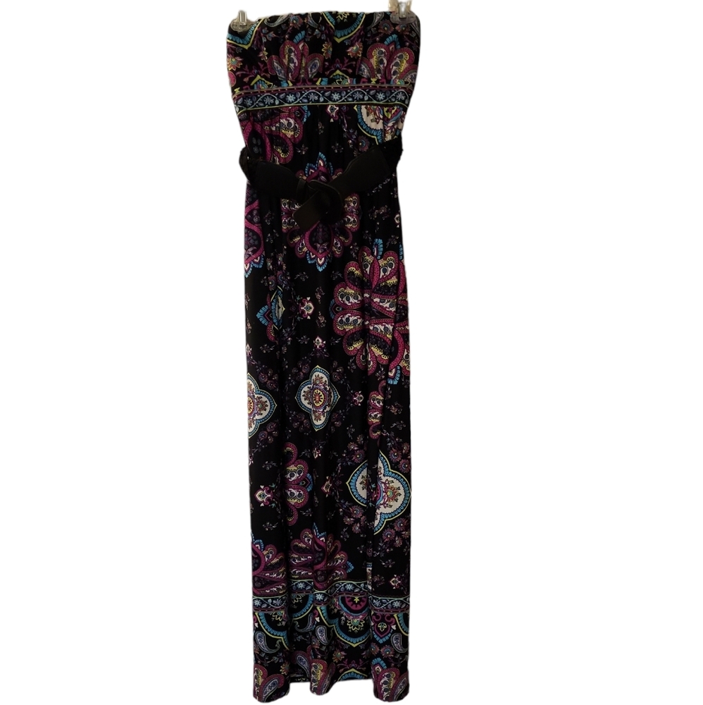 Strapless maxi dress